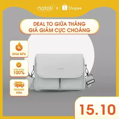 Túi đeo chéo chống nước Thương hiệu Natoli nhiều ngăn đi chơi đi học cao cấp BST Energetic CrossBag T12