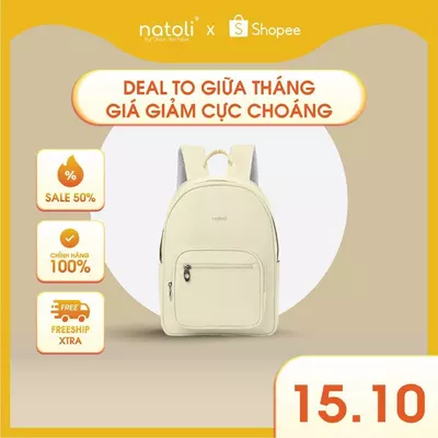 Balo nữ cute thời trang NATOLI hàn quốc, đi học, đi chơi BST Dreamy Teddy Bear School Backpack B16