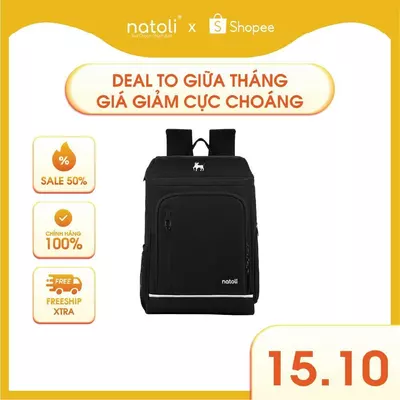 Balo cầu lông đi học đi chơi NATOLI đựng giày, đựng vợt cầu lông, chống nước cao cấp BST ProSport Backpack B26