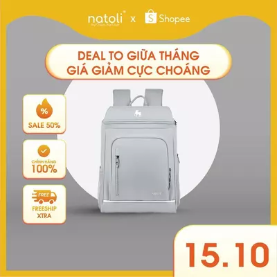 Balo thể thao đựng vợt cầu lông NATOLI đựng giày, đi chơi thể thao, chống nước cao cấp BST ProSport Backpack B26