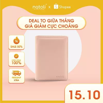 Ví đựng thẻ dáng đứng NATOLI gập đôi đựng thẻ cao cấp BST Simple Vertical Wallet V3