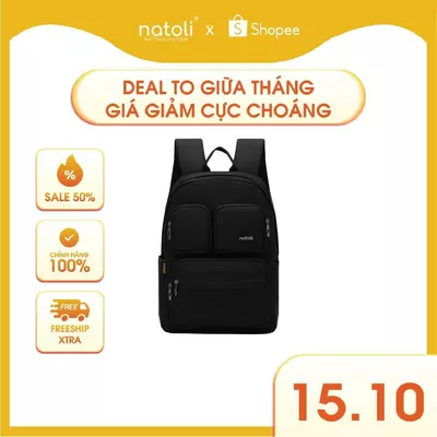 Balo nữ chính hãng NATOLI Nhiều ngăn thời trang kháng nước phong cách cao cấp - Dynamic Backpack B1