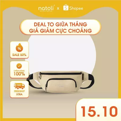 Túi bao tử nam nữ chính hãng NATOLI nhiều ngăn chống nước thời trang cao cấp - Cali Cross Bag T14