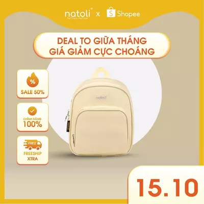 Balo nhỏ nữ thời trang NATOLI, nhỏ gọn chống nước cao cấp BST Sweetie Pie Backpack B6