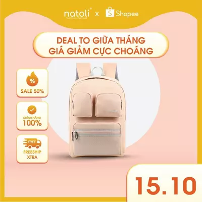 Balo nữ hàn quốc xinh NATOLI Nhiều ngăn thời trang kháng nước phong cách cao cấp - Dynamic Backpack B1