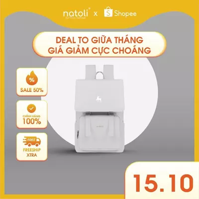 Balo công sở đi làm NATOLI nhiều ngăn, đựng laptop, chống nước cao cấp BST Modern Flap Backpack B23
