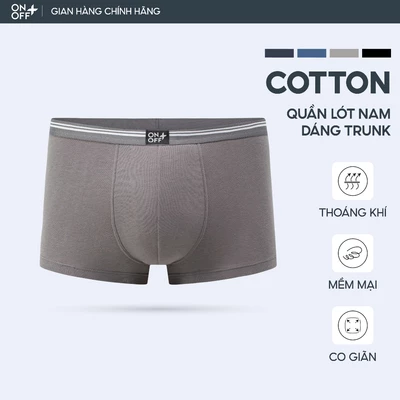 Quần lót sịp nam trunk Cotton mềm xốp thấm hút vượt trội - ONOFF 18UO25A018-18UO24A241