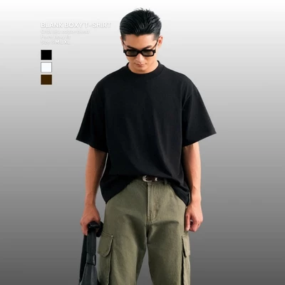 Áo Thun Trơn Form Boxy Tay Lửng Dáng Rộng Basic - Blank Boxy T-Shirts