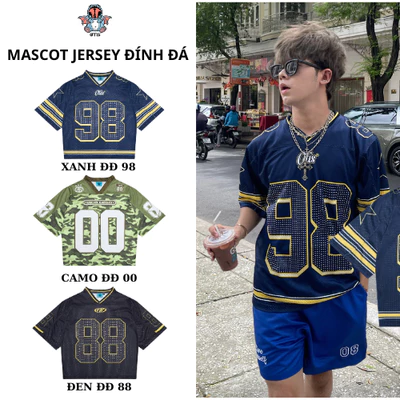 Áo thun mascot jersey đính đá local brand Otis Club - vải thun mè lưới mặc mát