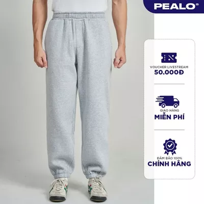 Quần Jogger ống rộng PEALO nam nữ thể thao Chất Nỉ Bông Cao Cấp SPT4