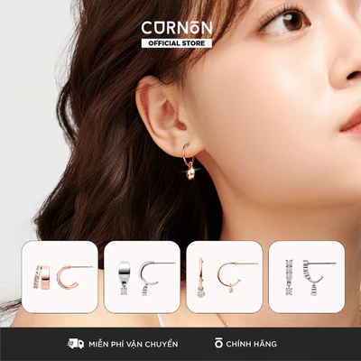 Bộ Sưu Tập Khuyên Tai Nữ Thời Trang Curnon C-shape Earring Collection - Khuyên Tai Nữ Thép Không Gỉ