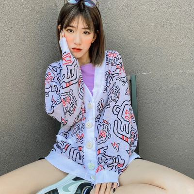 Áó khoác cardigan nam nữ hoạ tiết hổ Birdy