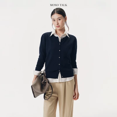 Áo cardigan trơn len lông thỏ The Soft Cardigan Mono Talk - MCS26W-T30010FB