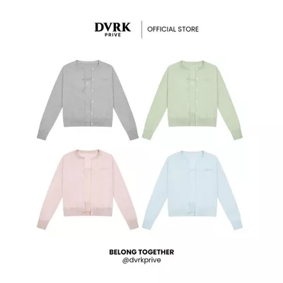 Set Cardigan Và Áo Hai Dây Croptop Nữ DVRK Privé Dệt Kim Thêu Logo Privé Tinh Tế Cao Cấp - 2504CW