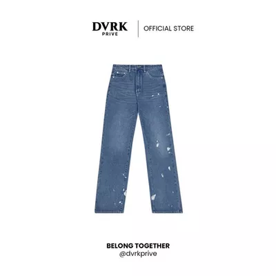 Quần Jeans Nữ Ống Suông RETRO PAINT SPLATTER STRAIGHT LEG JEANS - 22SS