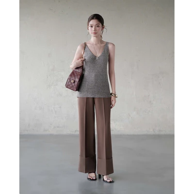 RUBIES Keva Pants - Quần Dài Nữ Ống Suông Rộng Gấp Lai