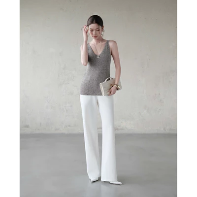 RUBIES Colin Pants - Quần Dài Nữ Vải Jean Cotton Ống Suông Đứng