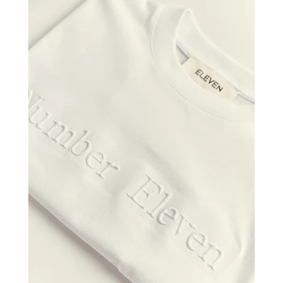 Eleven - Áo Thun Unisex Nam Nữ In Nổi Number Eleven | Màu Trắng
