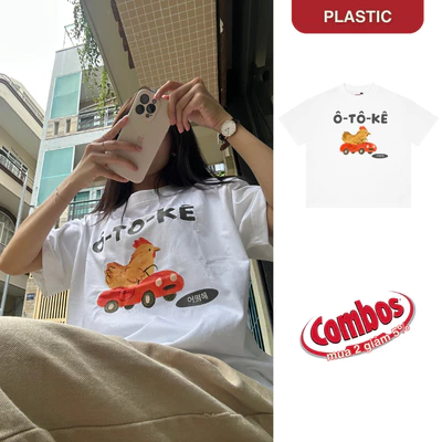 Áo thun boxy, boxy oversized "Ô TÔ KÊ" form boxy vải 100% cotton 2 chiều dày dặn
