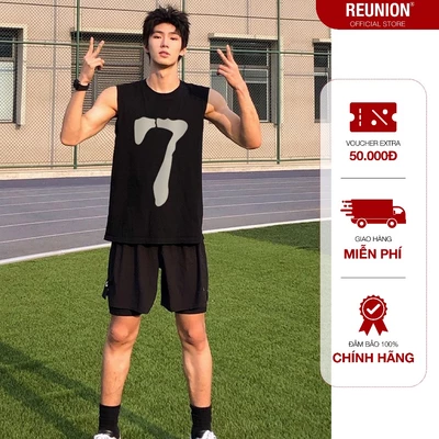 REUNION Áo Tanktop Nam Nữ In Họa Tiết "7" Áo Ba Lỗ Sát Nách Nam Nữ Cotton TT22