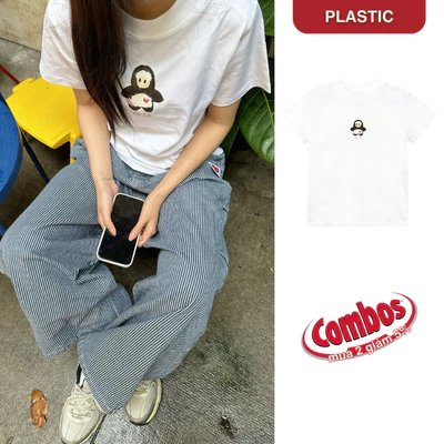 Áo thun babytee "Em bé" vải cotton 250gsm cao cấp, ôm dáng chuẩn form fit dày dặn