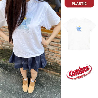 Áo thun babytee "Voi" vải cotton 250gsm cao cấp, ôm dáng chuẩn form fit dày dặn