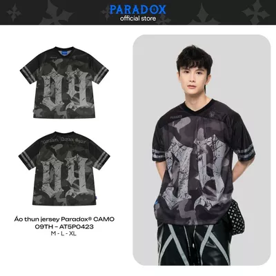 Áo thun oversize jersey CAMO 09TH vải mesh AT5P0423