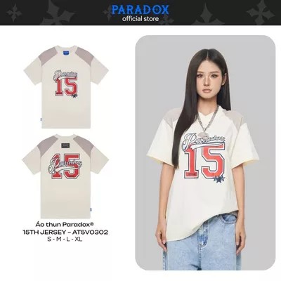 Áo thun 15TH JERSEY TEE CREAM Cotton PARADOX AT5V0302