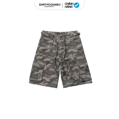 Quần Ngắn DirtyCoins Cargo Shorts Drawstring Camo Green
