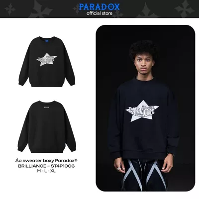 Áo sweater BRILLIANCE SWEATER Boxy Chất nỉ bông PARADOX ST4P1006