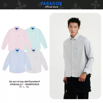 Áo sơ mi tay dài CASUALLY LONGSLEEVE SHIRT Cotton Oxford PARADOX SM5P0403