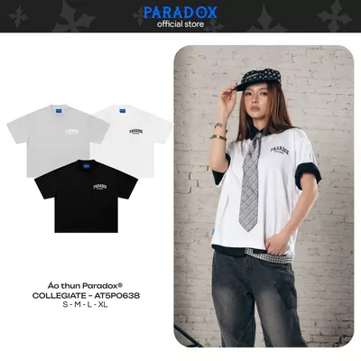 Áo thun COLLEGIATE TEE Cotton form boxy PARADOX AT5P0638