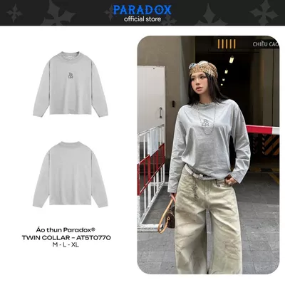 Áo thun tay dài TWIN COLLAR LONG SLEEVE TEE Cotton PARADOX AT5T0770