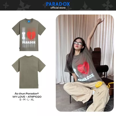Áo thun MY LOVE CHARCOAL Cotton PARADOX AT4P1020