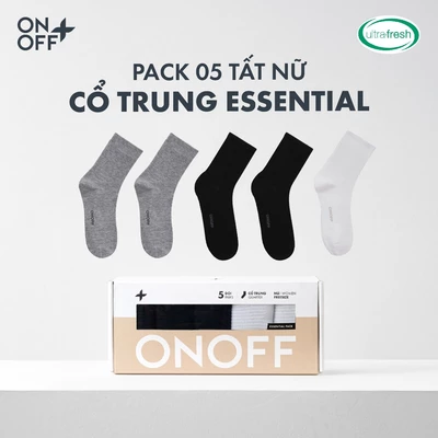 Hộp Pack 5 tất vớ nữ Cotton dệt lưới thoáng khí kháng khuẩn - ONOFF 16AQ25A479