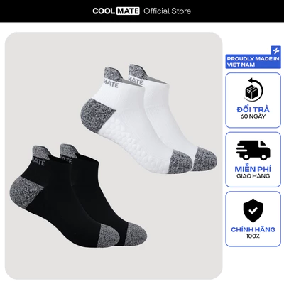 [MUA 2 GIẢM 5%]Combo 2 Đôi Tất Vớ thể thao unisex chạy bộ Grip Compression Cushion Socks Coolmate
