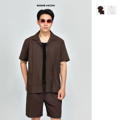  Set Nam Cuban Shirt Short Linen Relaxed, Chất Vải Linen Thoải Mái,SB0060, SOME HOW STORE