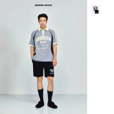 Set Polo Nam Short Regular Brooklyn, Chất Vải Cá Sấu Mắt Chim Thoải Mái, SB0057, SOME HOW STORE