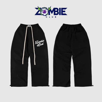 Quần Nỉ Cua ống rộng 420gsm, ZOMBIE.CLUB,Thêu Xù, Mã SS26, Chính Hãng