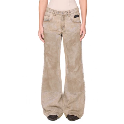 Quần jean wash ống loe đắp gối – BEUTER® HANDCRAFTED WASHED DOUBLE KNEE FLARE JEANS - GREY