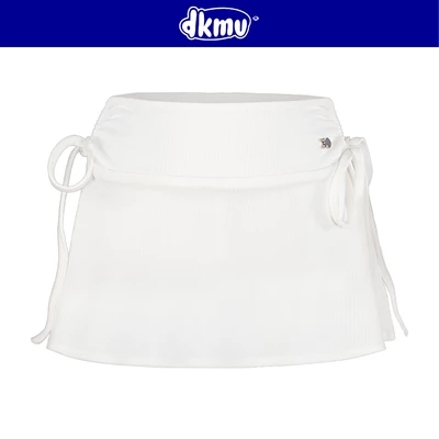 Chân váy trắng chữ A thắt nơ DKMV có quần trong thiết kế logo inox hình cá đáng yêu Beatrix Skirt | K-V1-T