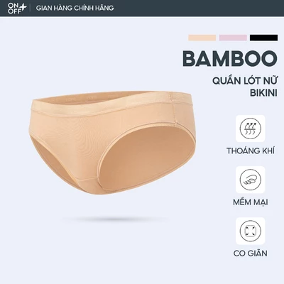 Quần lót nữ bikini bamboo nguyên liệu thiên nhiên thoáng khí thấm hút co giãn an toàn - ONOFF 16UJ25A460