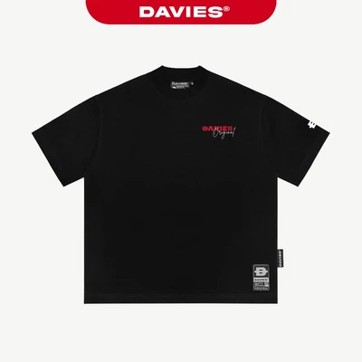 Áo phông form rộng in tràn viền DAVIES local brand nam nữ thun cotton co giãn màu đen Tee Unbound I D37-T7-D