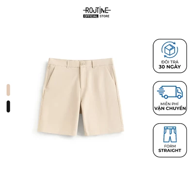 Quần Short Nam Túi Khoá Kéo Sườn Form Straight - Routine 10F25PSH004