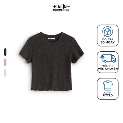 Áo Thun Nữ Vải Texture Form Fitted - Routine 10F25TSSW012