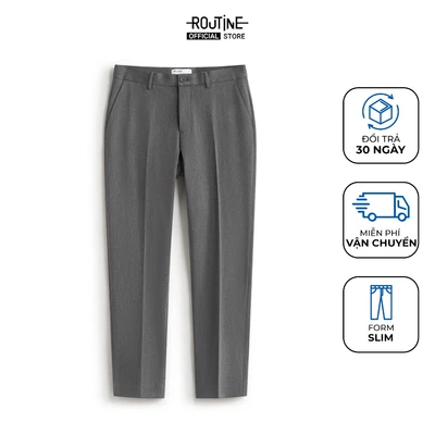 Quần Tây Dài Nam Trơn Form Slim - Routine 10F24PFO044R1
