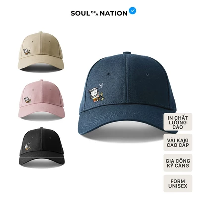 Nón lưỡi trai - Lazy Coffee MINI vải Kaki Cotton  cao cấp màu Đen/Be/Xanh Navy/Hồng - SOUL OF A NATION