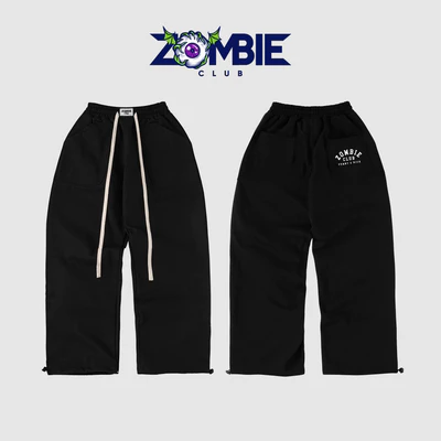 [Mở Bán Deal Sốc] Quần Nỉ Bông ống rộng 370gsm, ZOMBIE.CLUB,Thêu nổi, Mã FUNNY&RICH, Chính Hãng