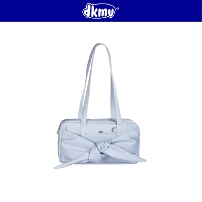 Túi xách nữ xanh dương pastel xinh DKMV thắt nơ bản to Cá DKMV dáng hộp chữ nhật đeo vai Sugarplum Bag| K-B47-XN