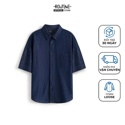 Áo Sơ Mi Denim Unisex Form Loose - Routine 10S25DSHU054